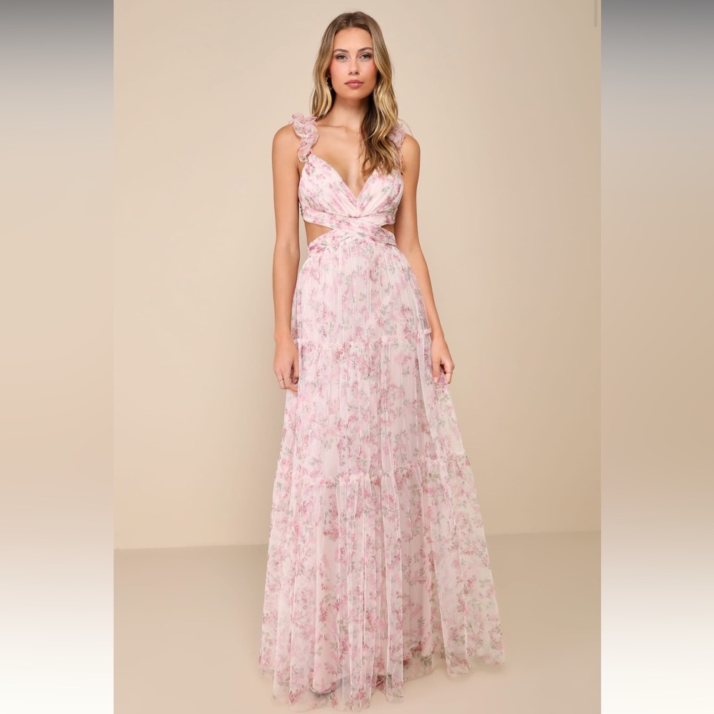 Floral Pink Maxi Dress